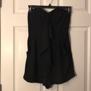 Black Strapless romper